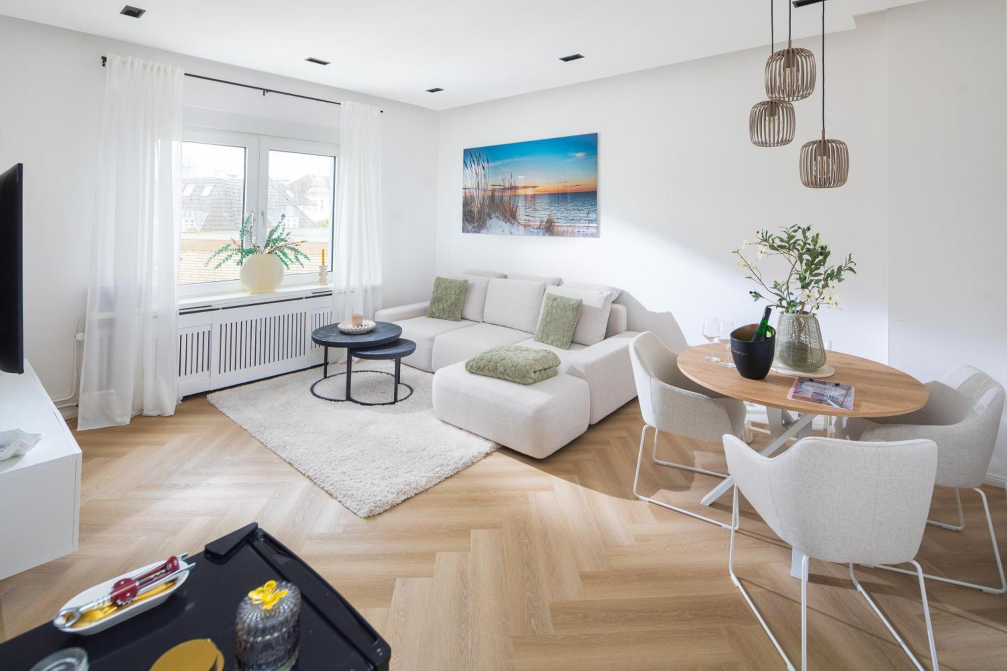 Apartment White Pearl Zentral Und Strandnah Mit Fahrradstellplatz